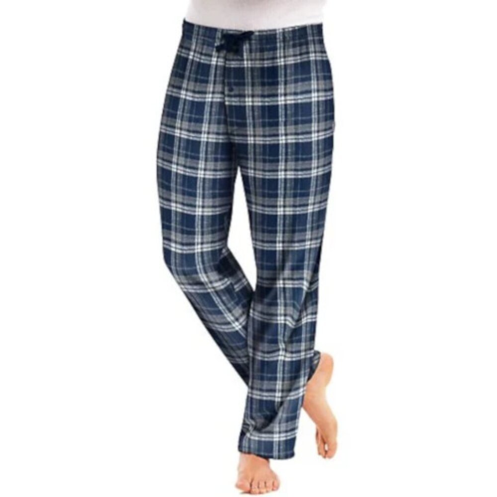 Hanes Mens Lounge Pants - 2006 - Navy/White Plaid